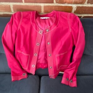 Worth Fuchsia Blazer with Button Accents